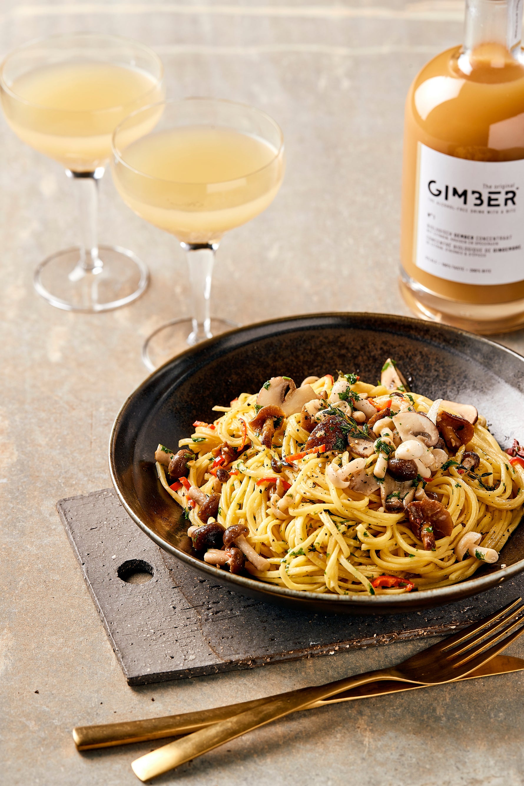 GIMBER Pasta with mushrooms